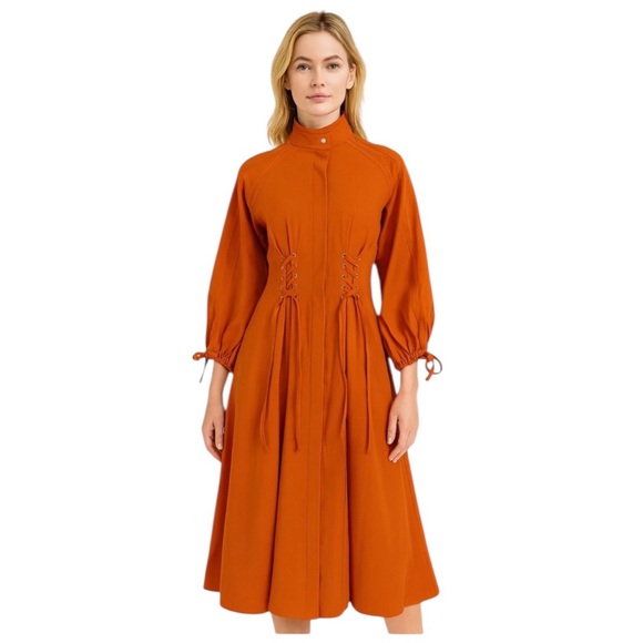 Dresses & Skirts - The RAETRUDA Rust Tie Accent Dress